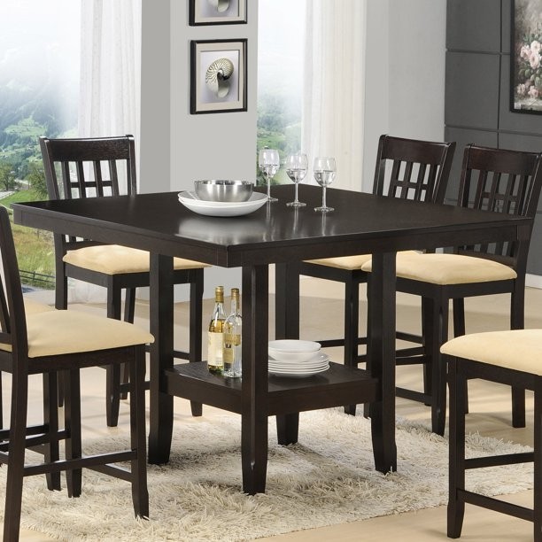 Hillsdale tabacon counter height dining table with wine