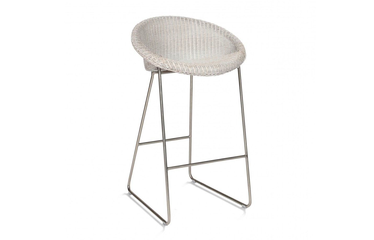 Joe counter stool sled base brushed nickel by vincent