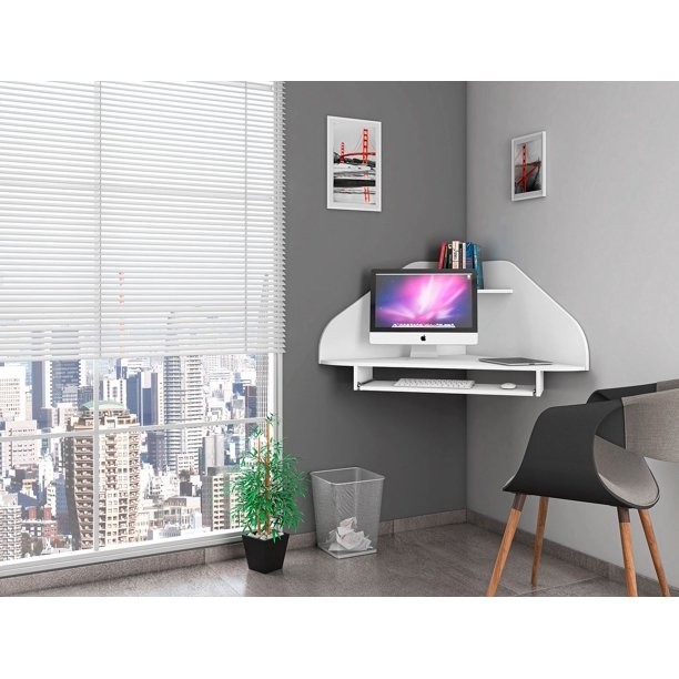 Manhattan comfort bradley floating corner desk with