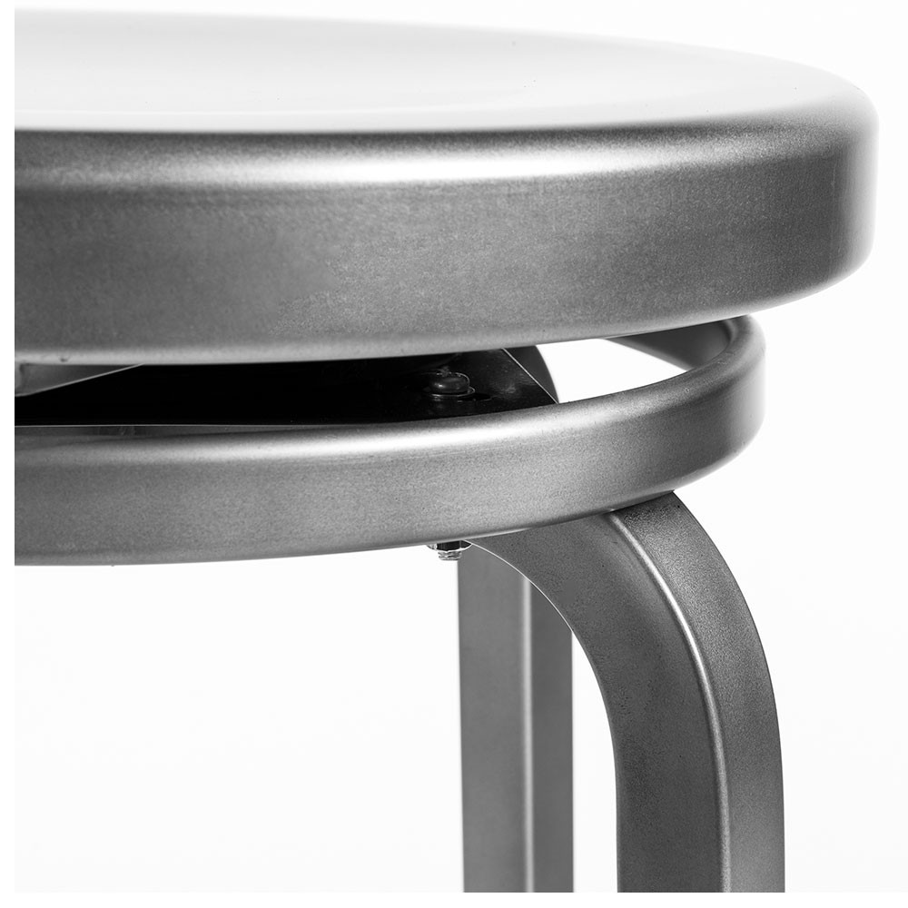 Miller c brushed nickel swivel counter stool by euro style