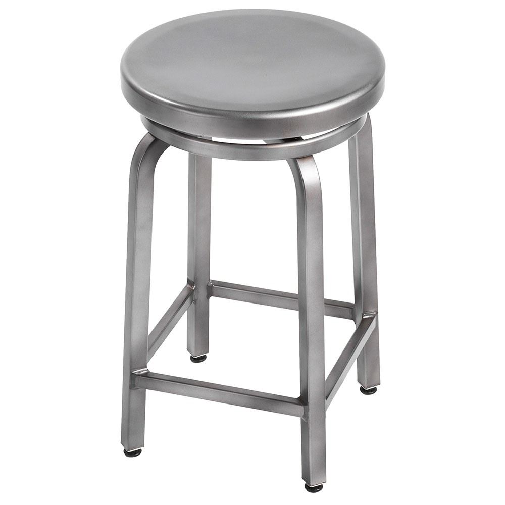 Miller c brushed nickel swivel counter stool by euro style