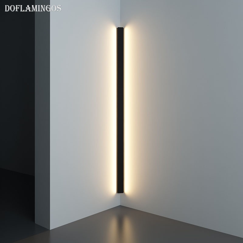 Modern corner led wall lamp minimalist indoor lighting