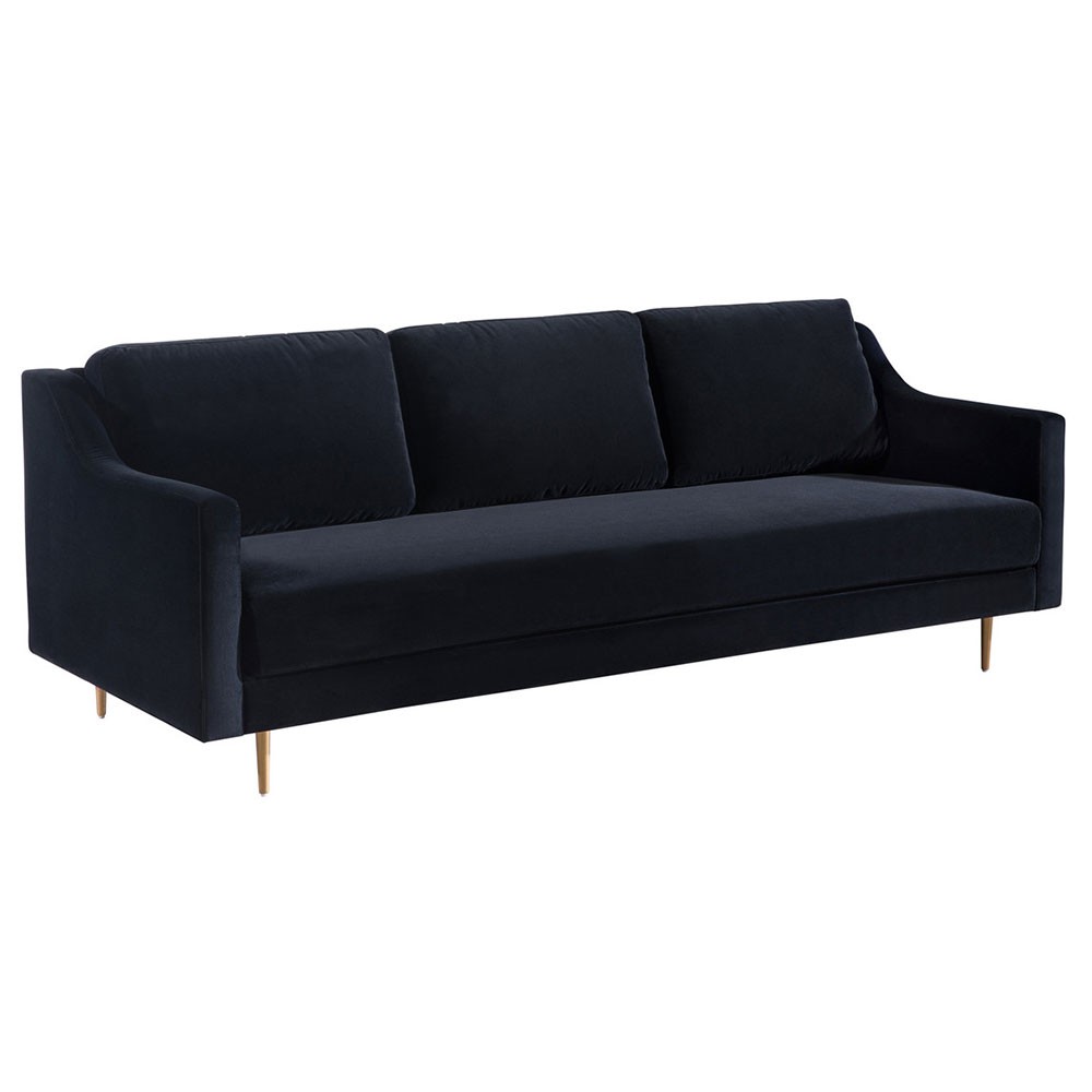 Modern sofas milagro black velvet sofa eurway