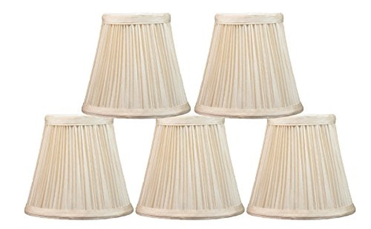 Mushroom pleated 5 inch chandelier lamp shade 6 colors 1