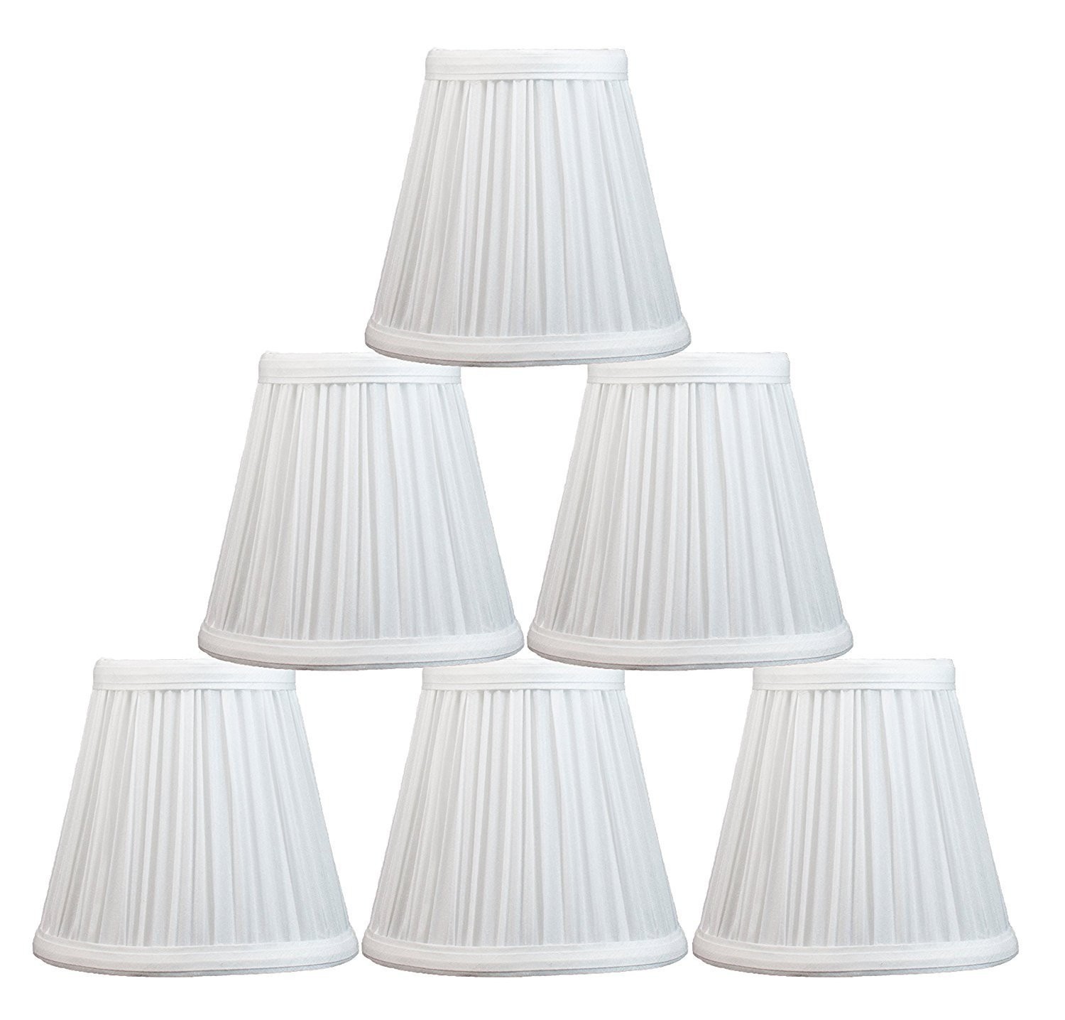 Mushroom pleated 5 inch chandelier lamp shade 6 colors