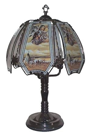 Native american indian scene touch lamp table lamps