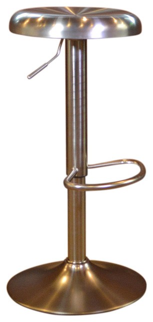 Offex loft stainless steel bar stool with brushed nickel