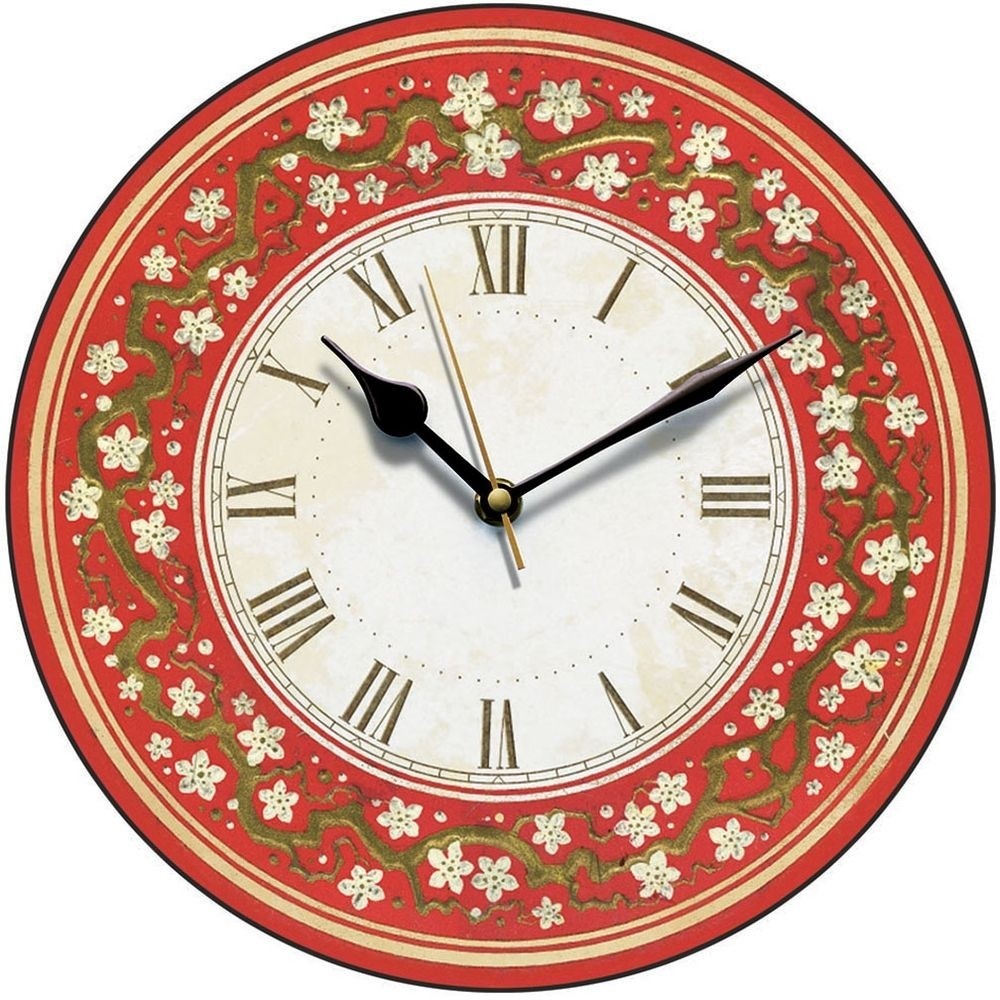 Oriental pattern wall clock 28 5cm