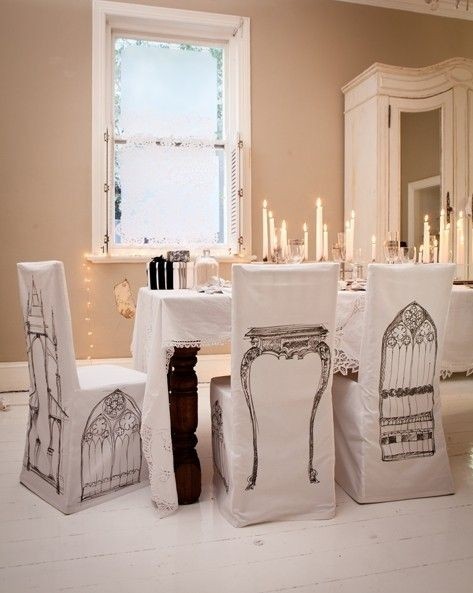 Queen anne dining online chair covers