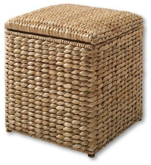 Seagrass storage basket wicker ottoman seagrass storage
