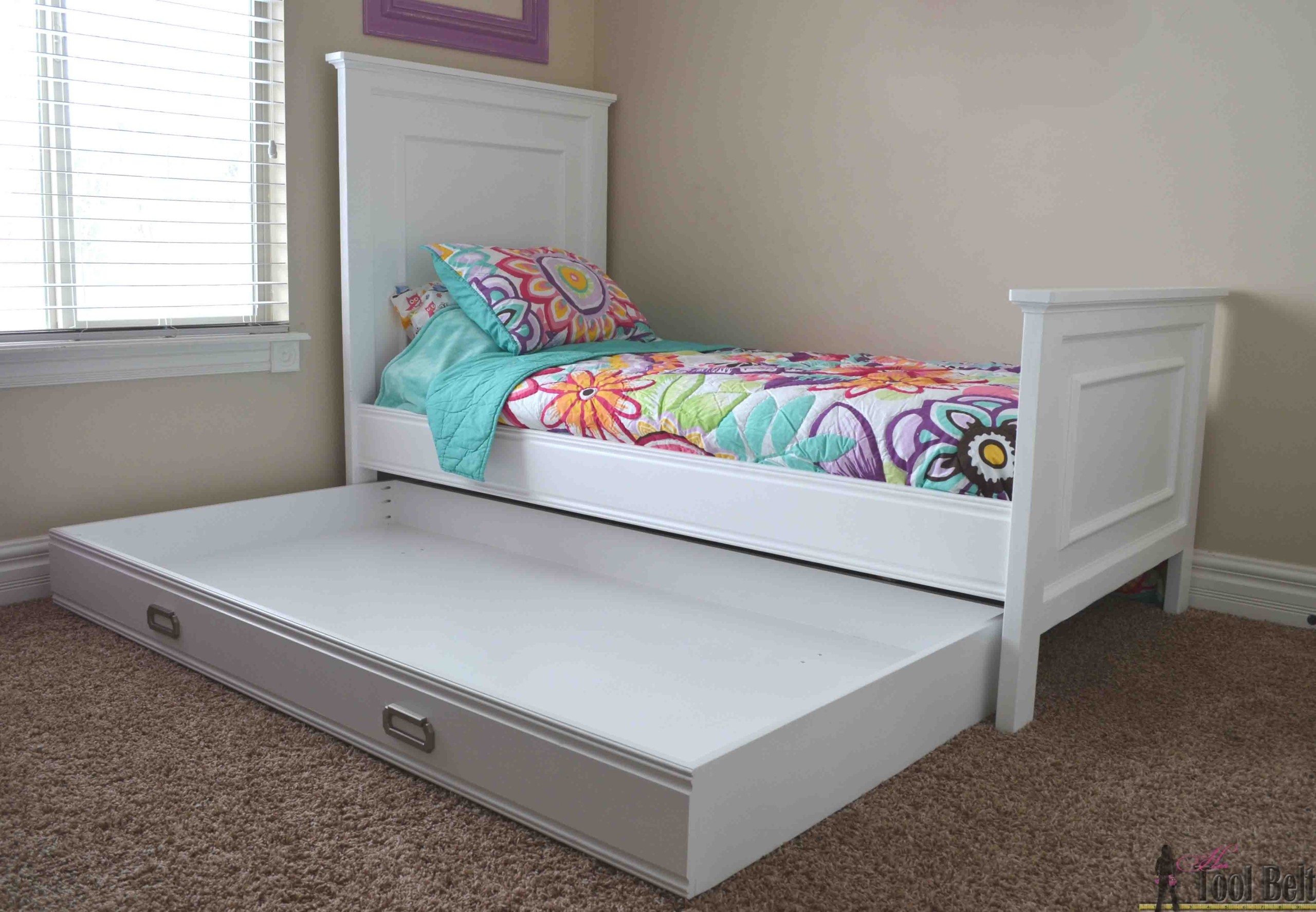 Simple twin bed trundle her tool belt