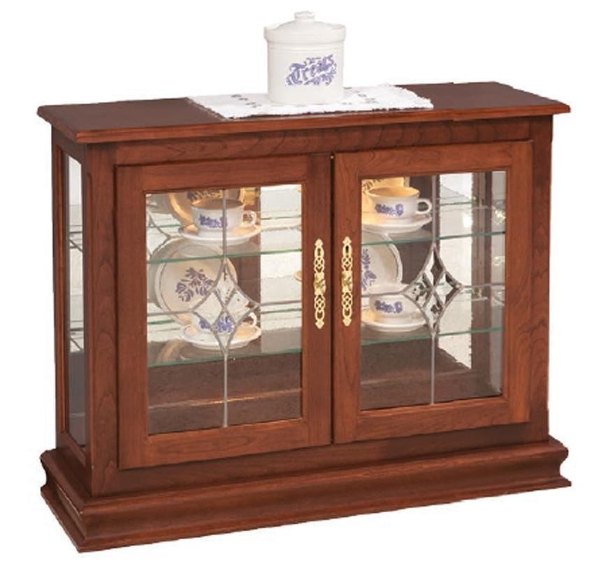 Small console curio cabinet display case from