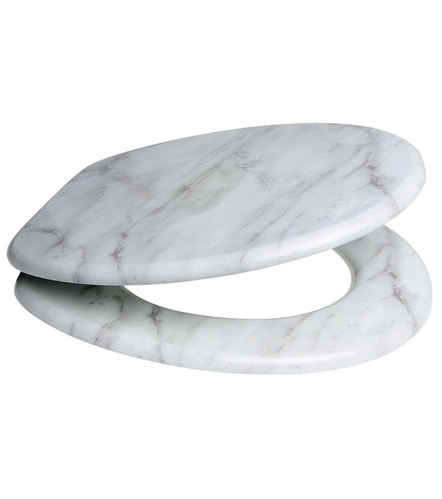 Soft close toilet seat bright marble