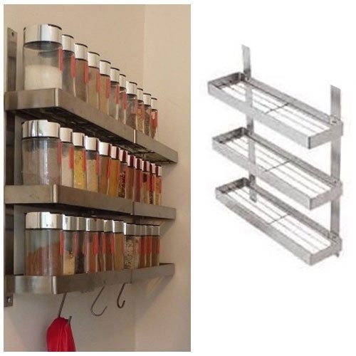 Stainless steel kitchen spice shelf rack kitchen organizer 1