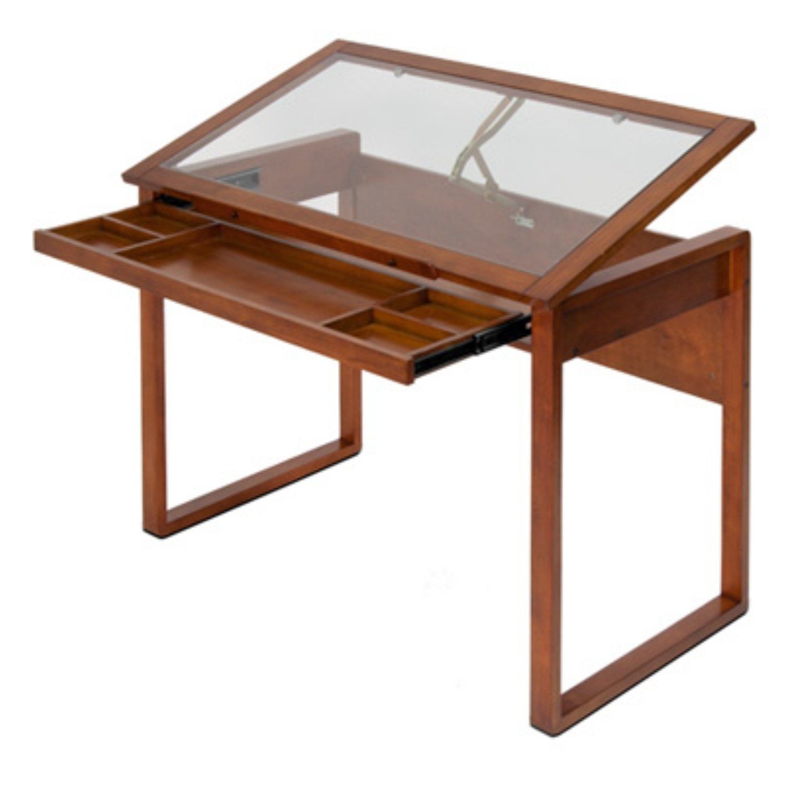 Studio designs ponderosa glass topped drafting table