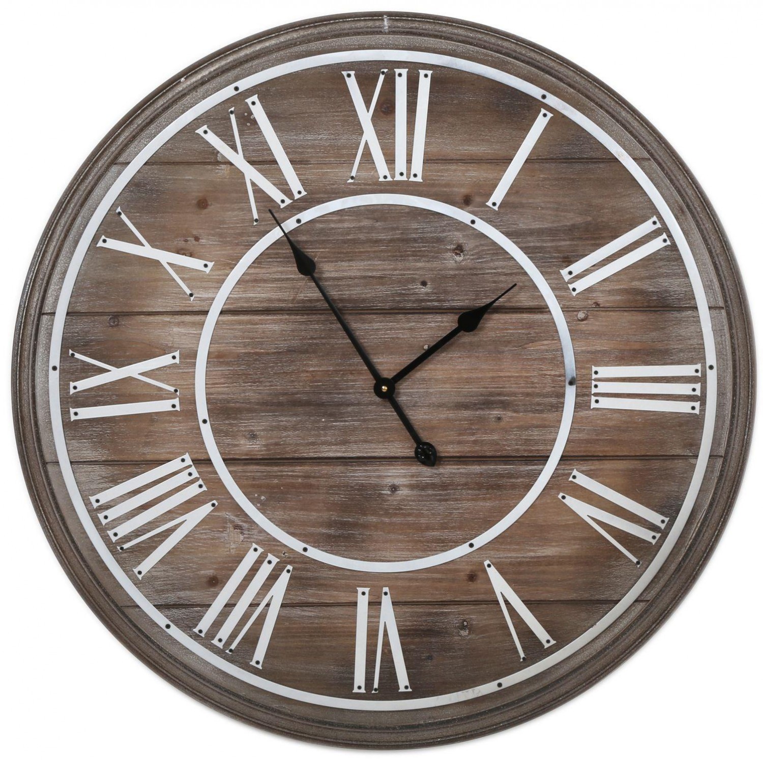 Stunning shabby chic wooden wall clock 80cm