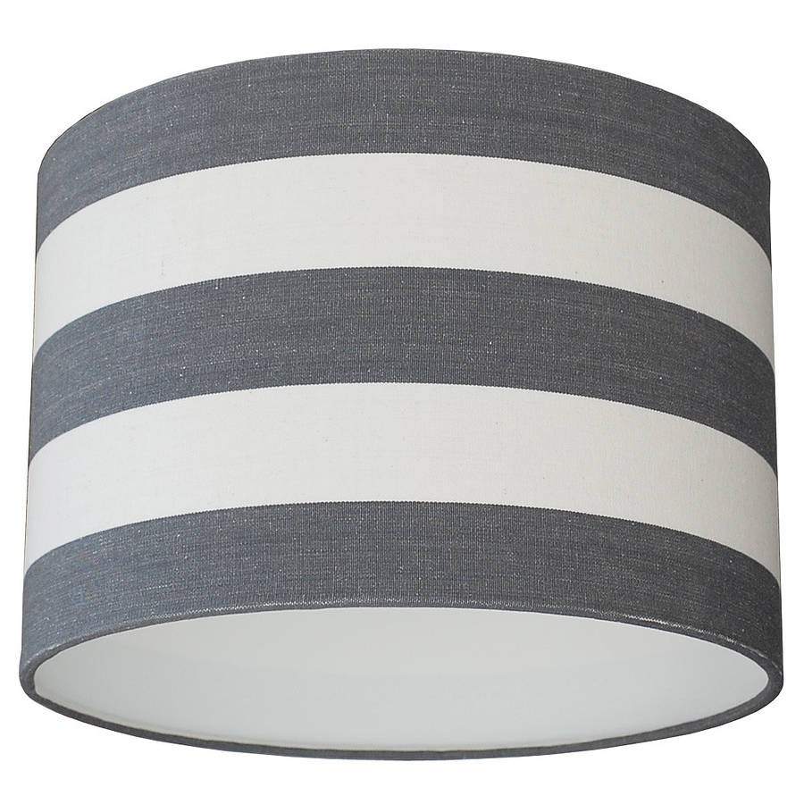 Tripod table lamp stripe shade by quirk