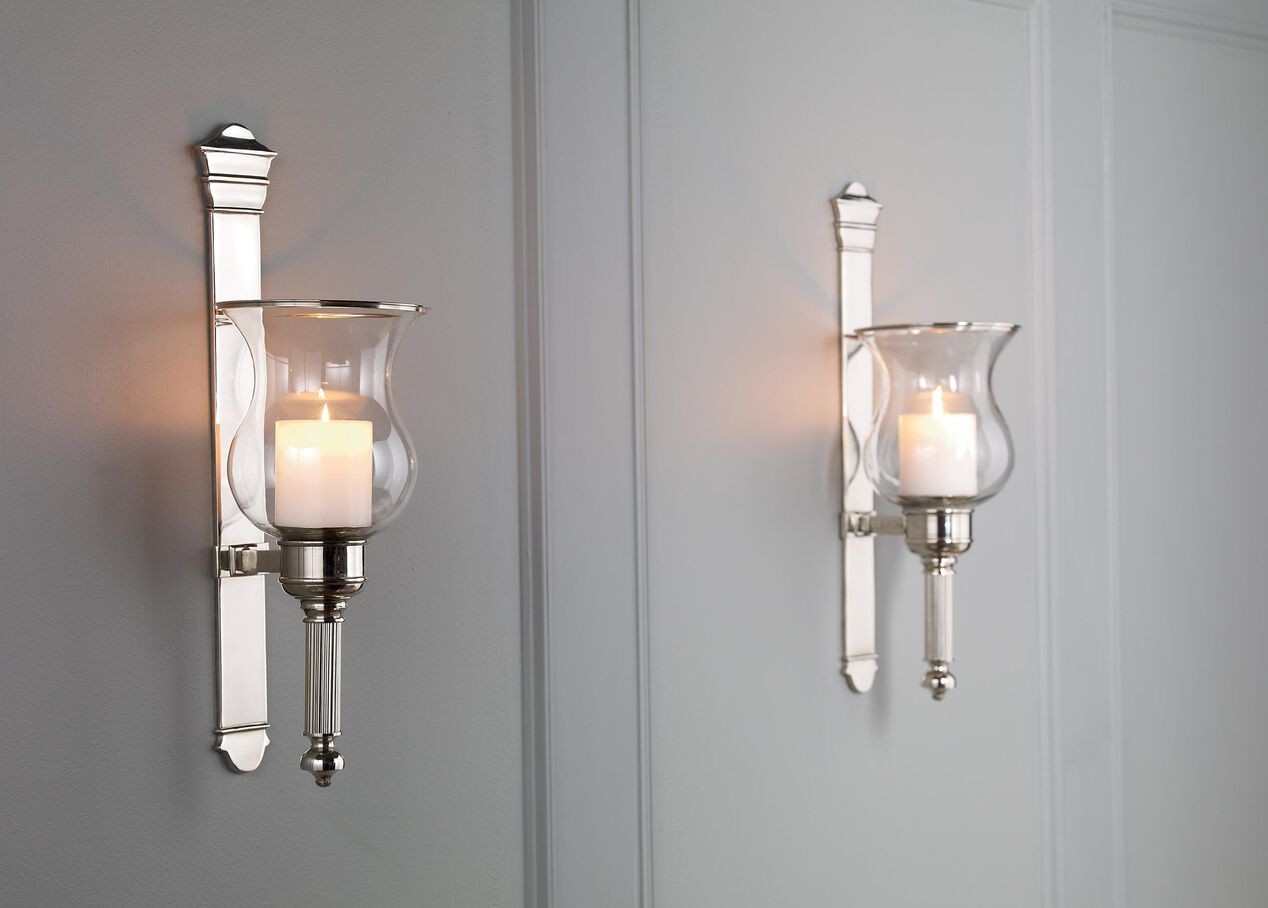 Tristan wall hurricane candle holders ethan allen