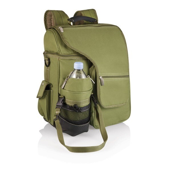 Turismo olive insulated backpack w separate compartments