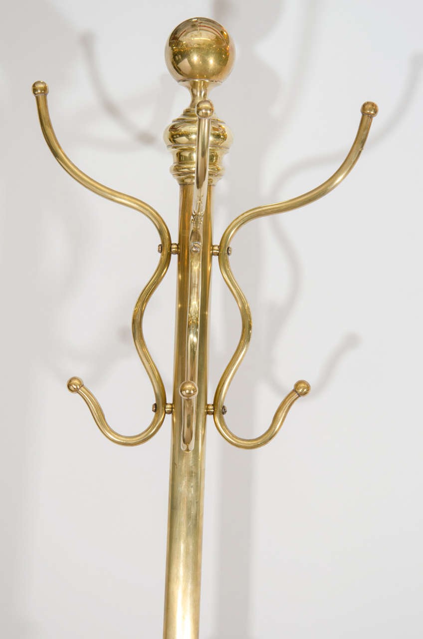 Victorian ornate solid brass coat rack at 1stdibs