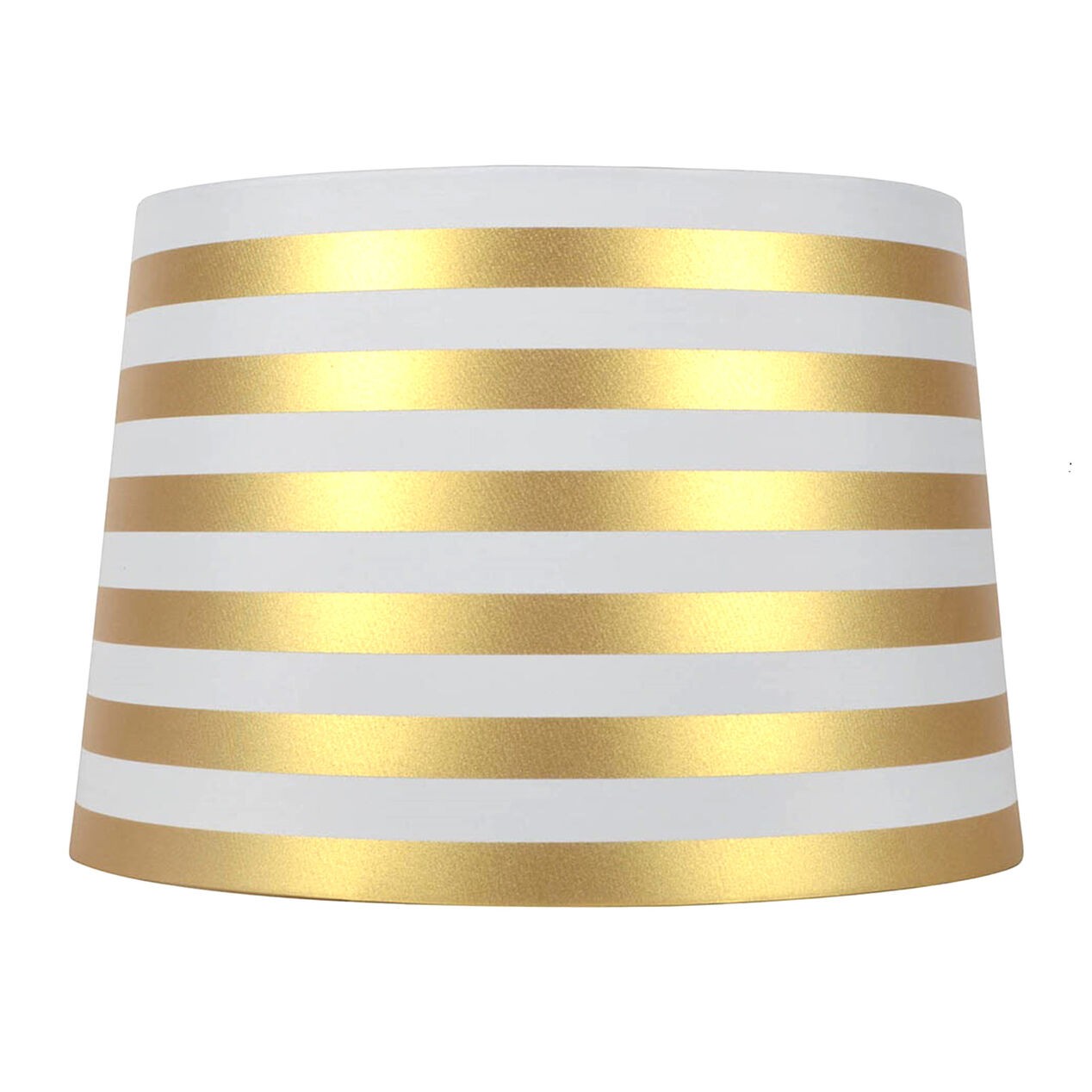 White and gold striped lamp shade 7x10x8 in at home