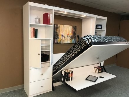 White murphy bed and stay level desk by chris davis