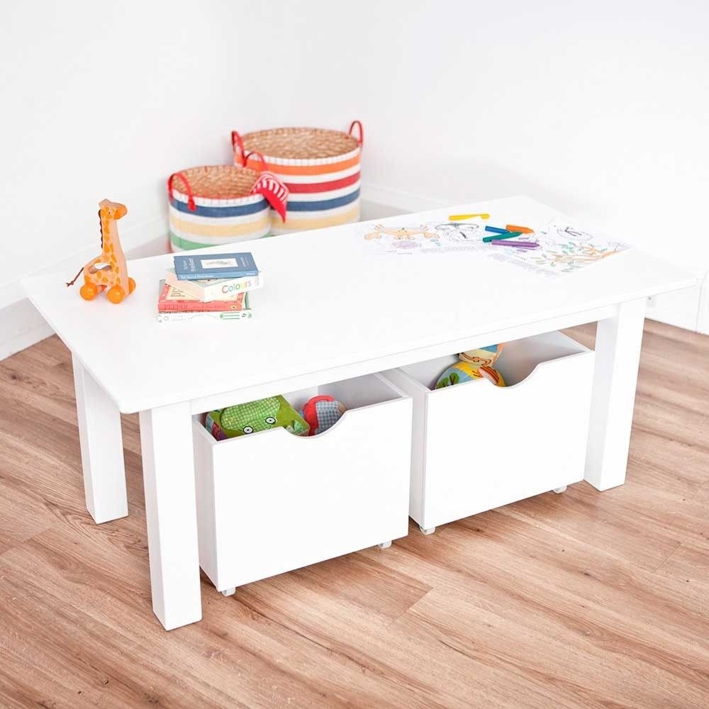 White play table with storage boxes play table storage