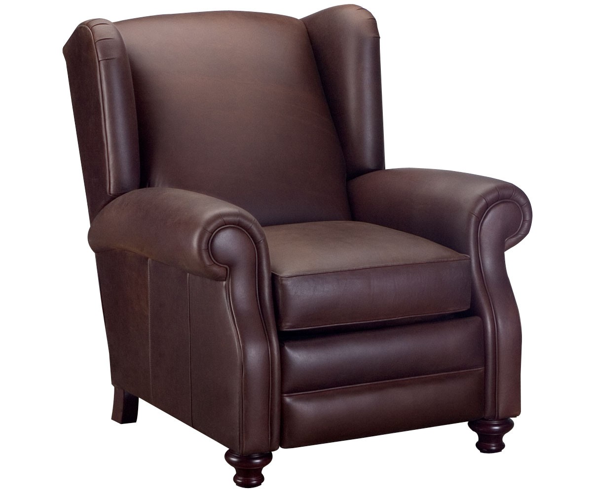 Wingback leather recliner chair club furniture