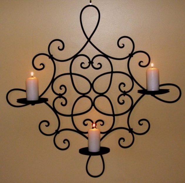 Wrought iron candle holders beautiful decoration for the 1