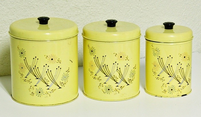 Yellow kitchen canisters the social informer