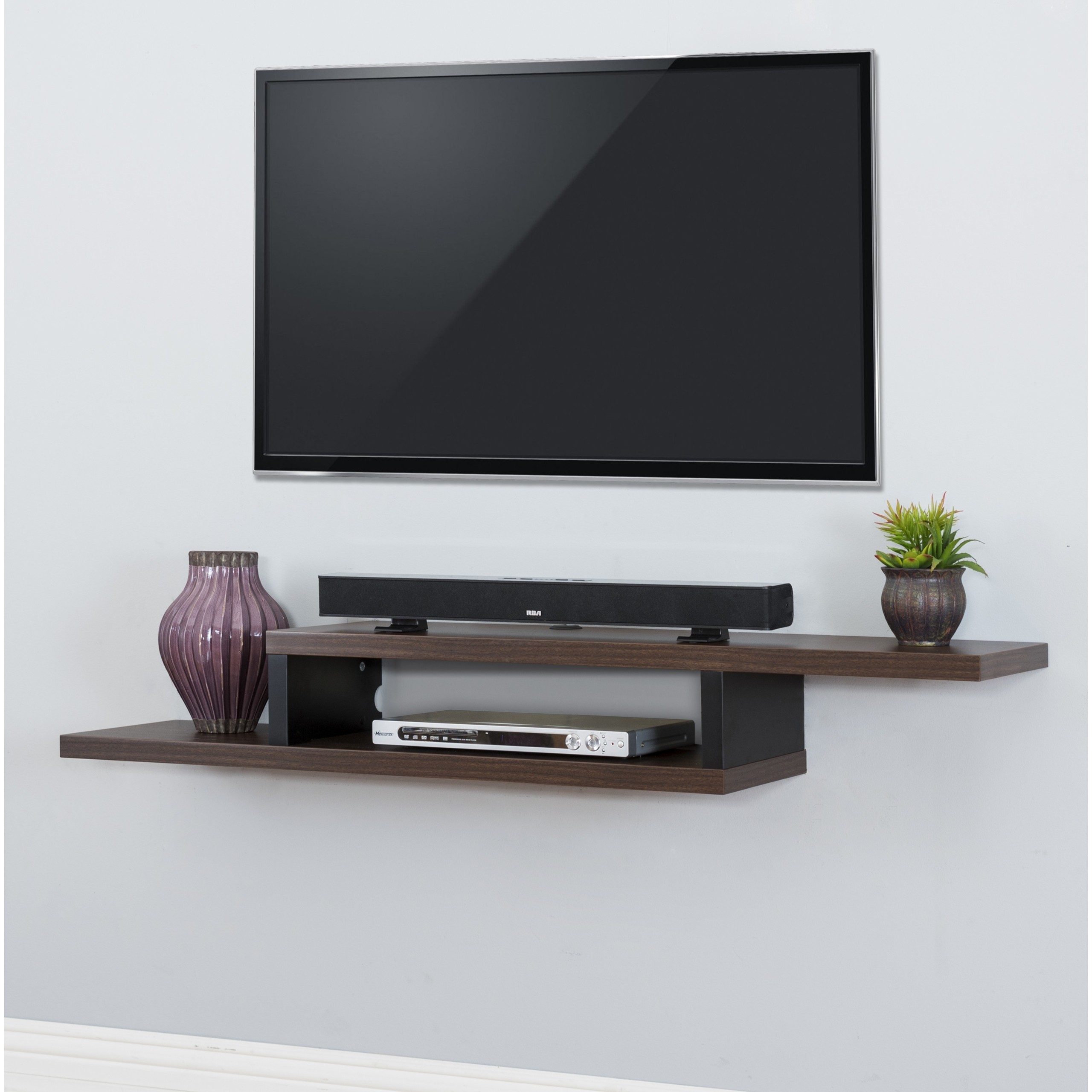 15 best collection of flat screen shelving