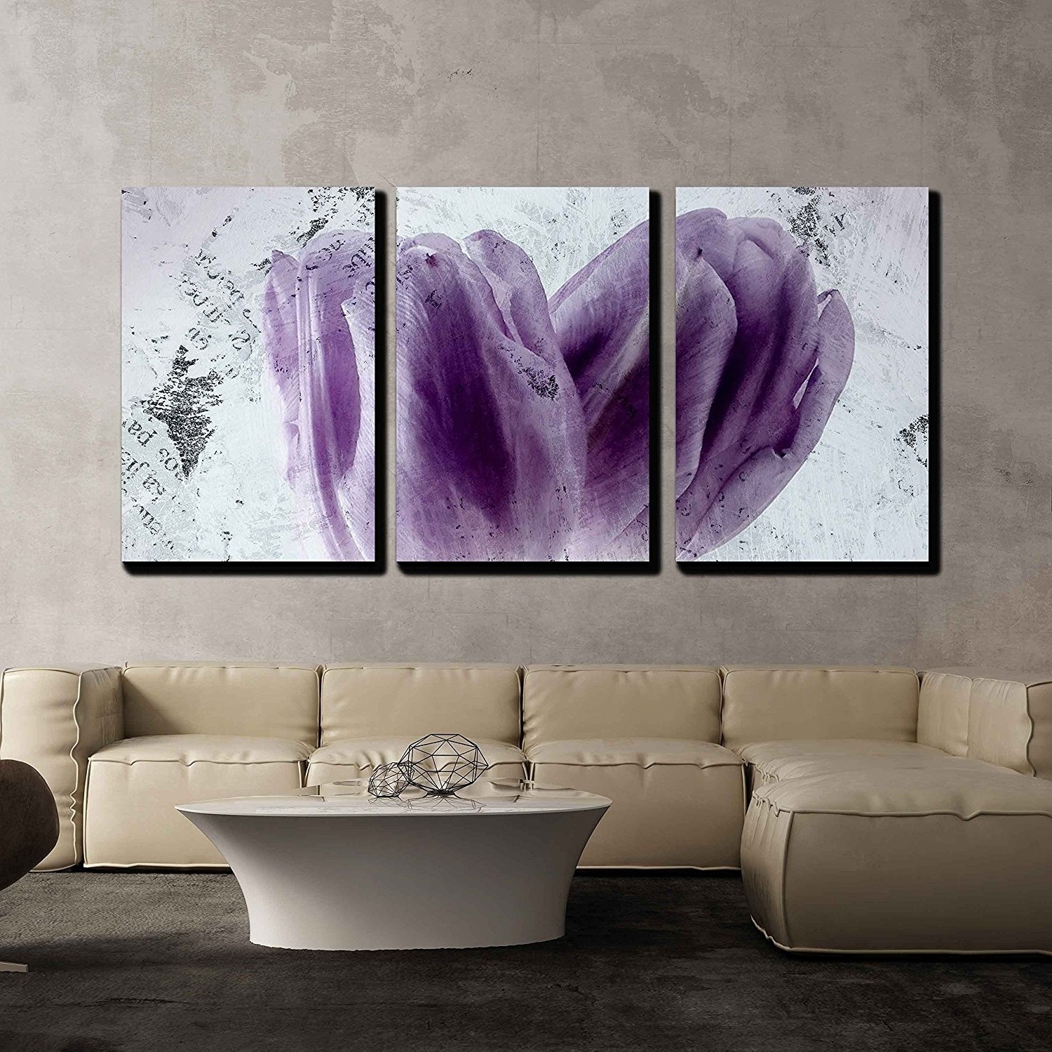 15 collection of purple flowers canvas wall art 1