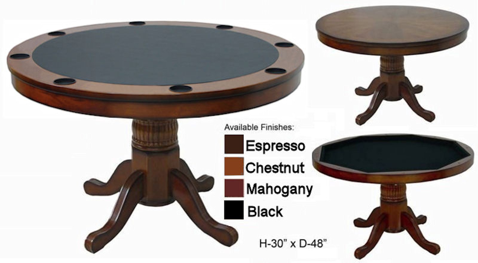 2 in 1 poker table with reversible dining or poker