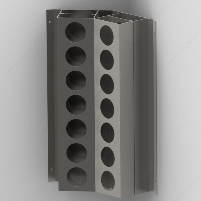 45 aluminum corner for wall mounted wine rack richelieu
