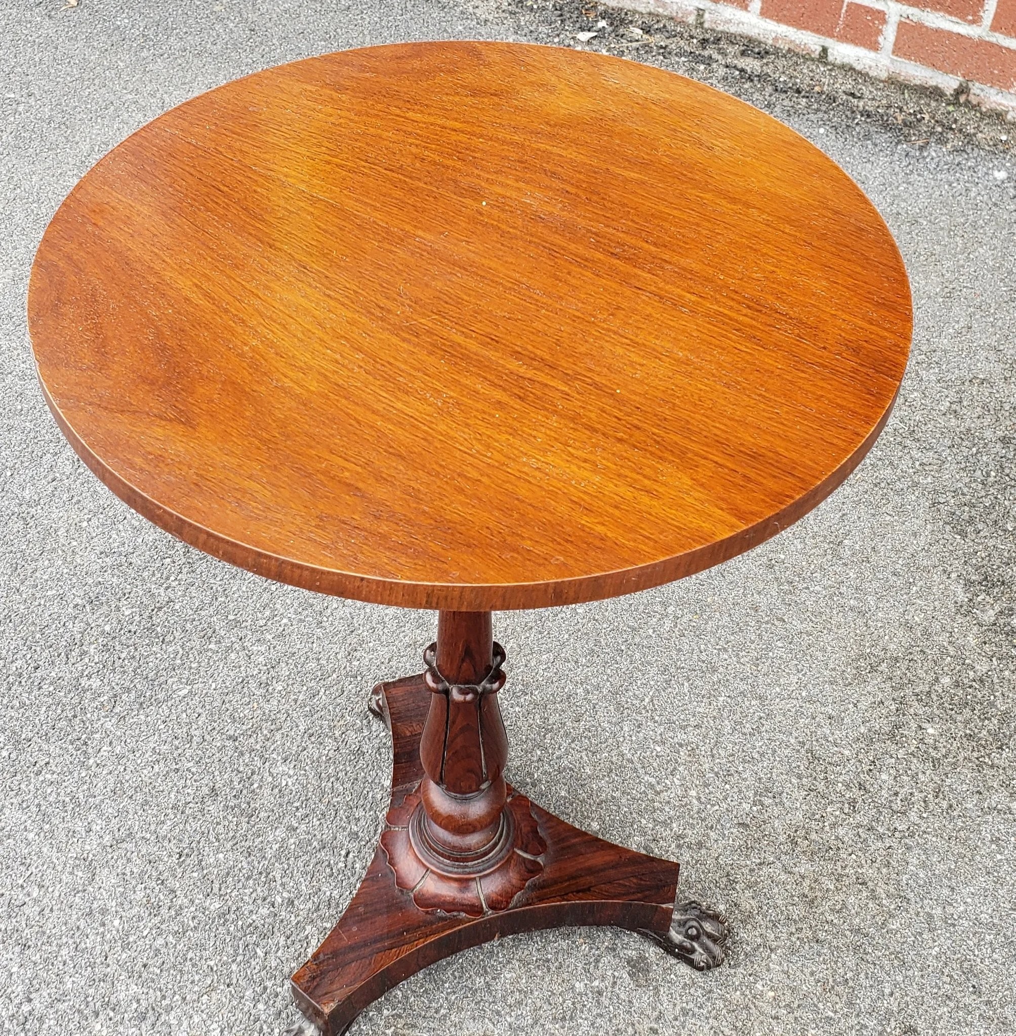 Antique 19th century regency rosewood pedestal table c1840