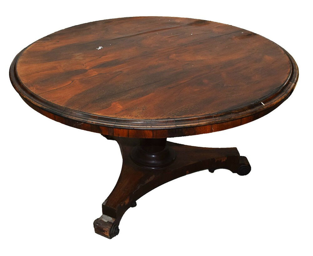 Antique round pedestal dining table 7799 ebay