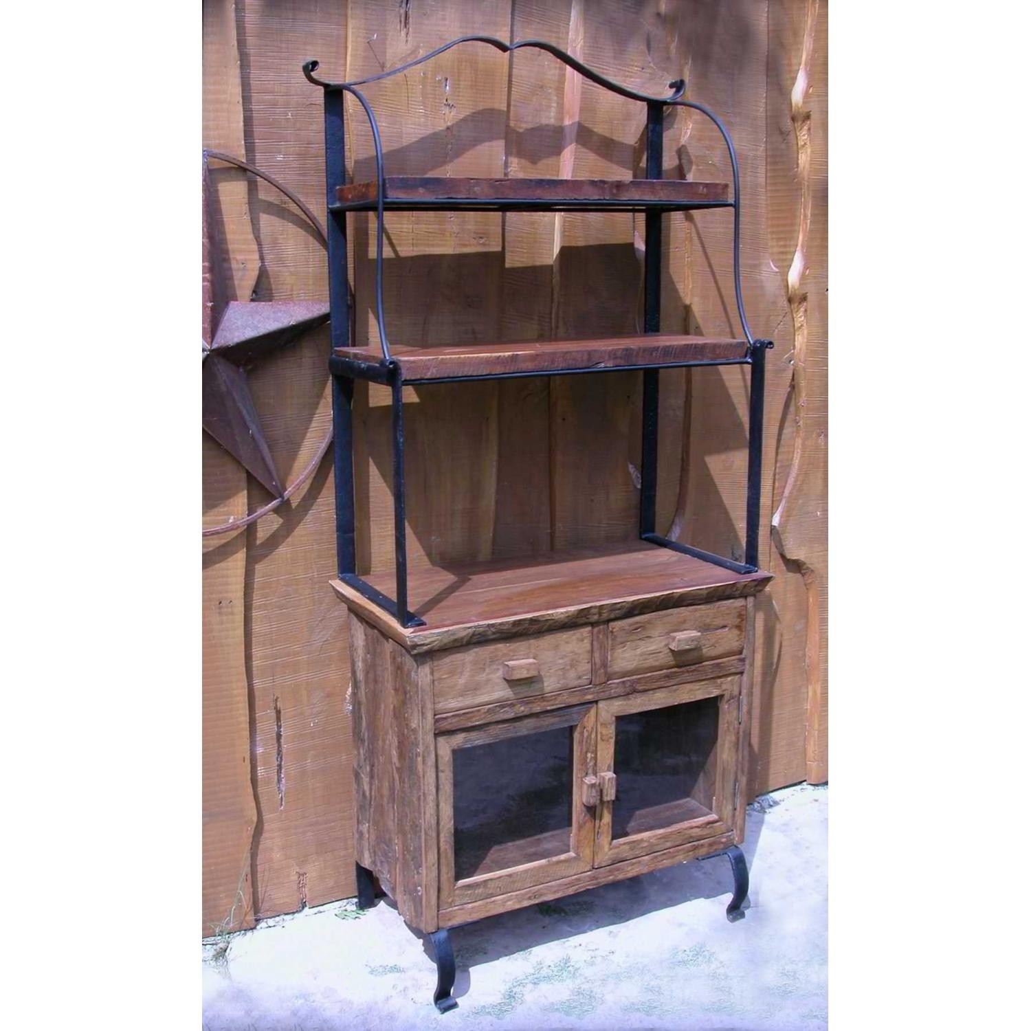 Antique wooden bakers rack homesfeed 1
