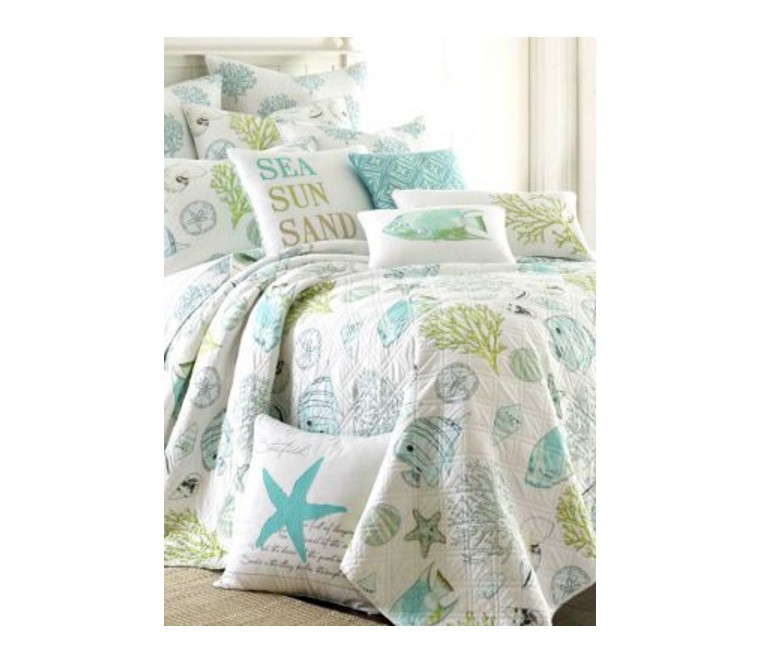 Beach themed bedding ideas cottage bungalow