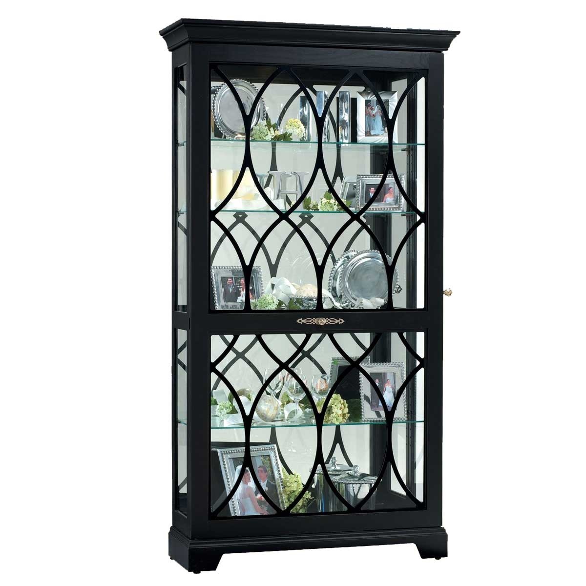 Black corner curio cabinet for home office 3