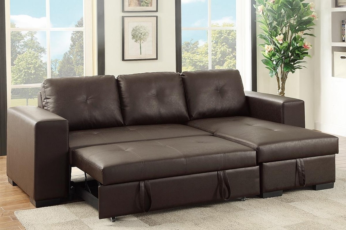 Brown leather sectional sleeper sofa steal a sofa