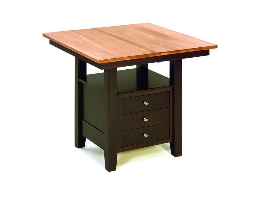 Camden amish kitchen table with storage drawers from