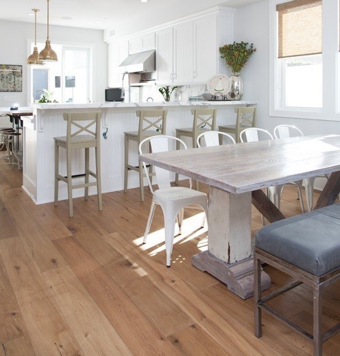 Capture beauty by distressed wood dining table home