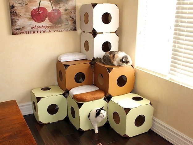 Cardboard furniture the cardboard cat condos your kitty