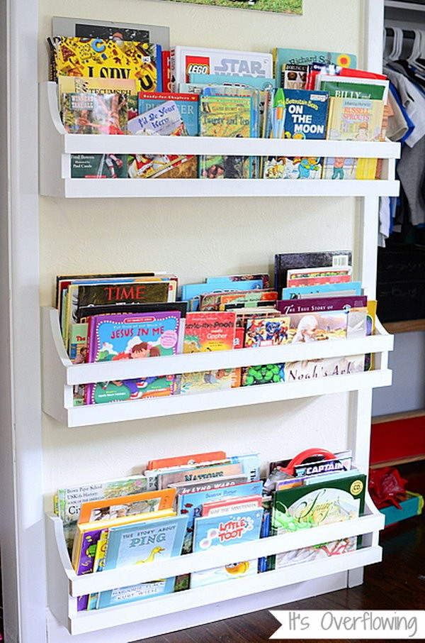 Clever diy ideas to organize books for your kids noted