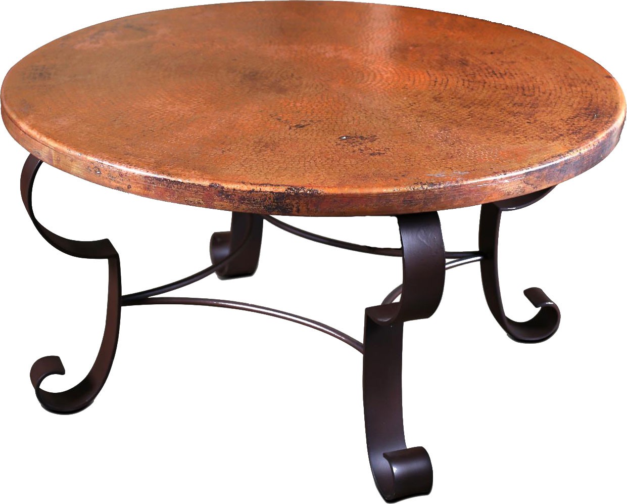 Copper coffee table round copper coffee table