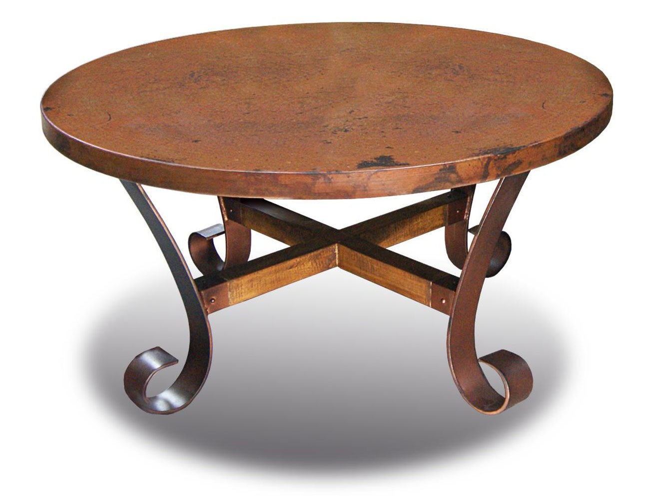 Copper coffee table round copper table hammered table