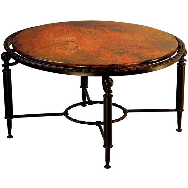 Copper collection durango round coffee table cof 86