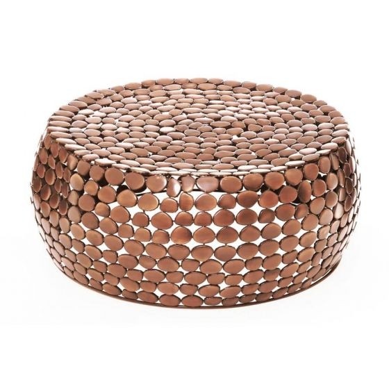 Copper pebble coffee table round coffee tables zurleys