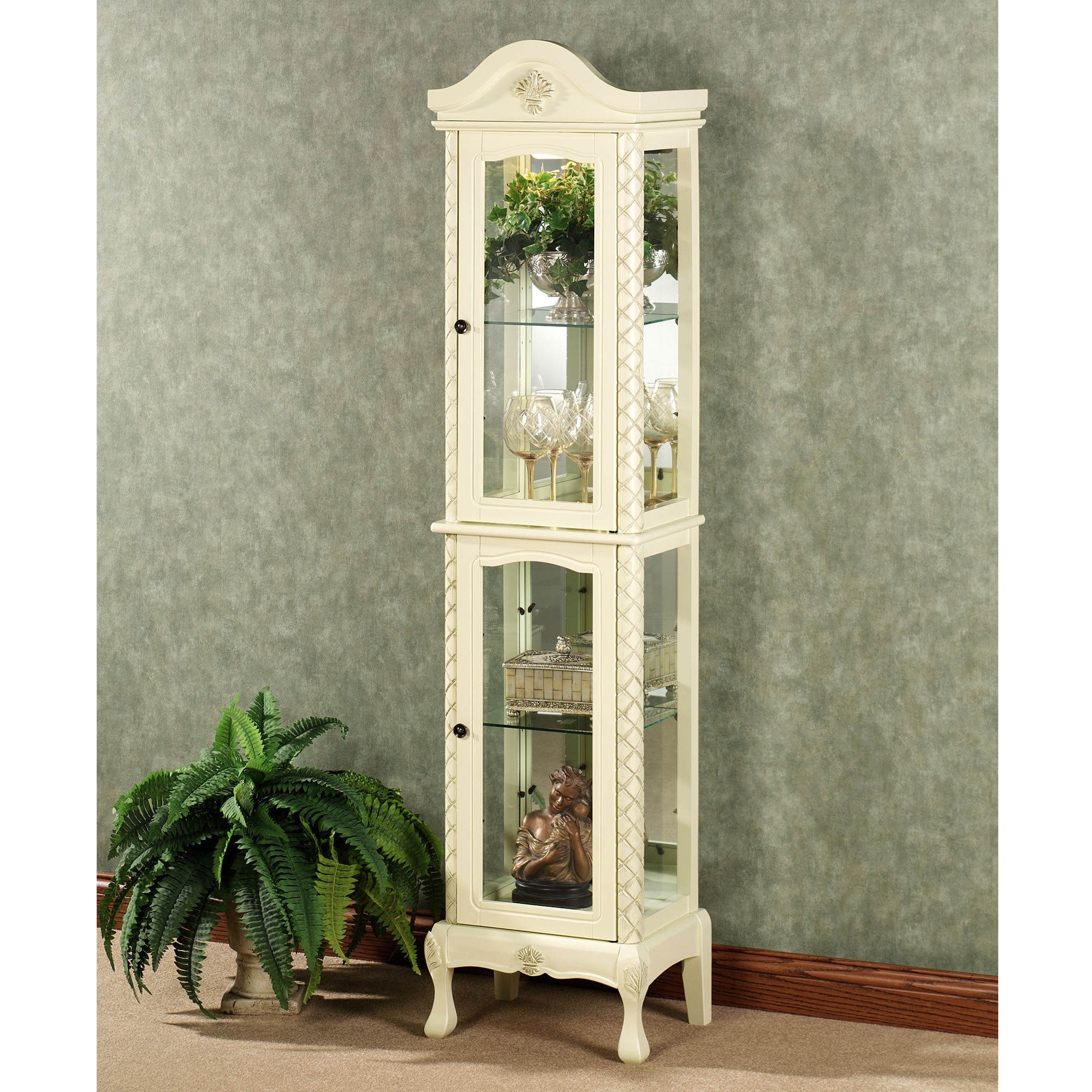 Corner curio cabinet for clearance belezaa decorations