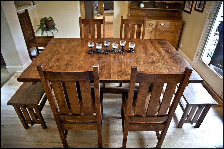 Craftsman mission style dining table home and garden designs